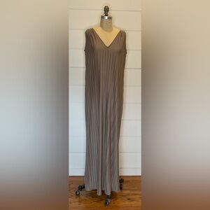 New Column Pleated Jersey Dress by Leota